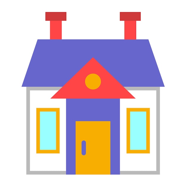 Diseño vectorial Estilo del icono de la mansión