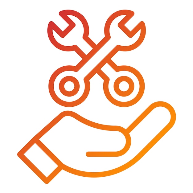 Diseño vectorial Estilo del icono de mantenimiento predictivo