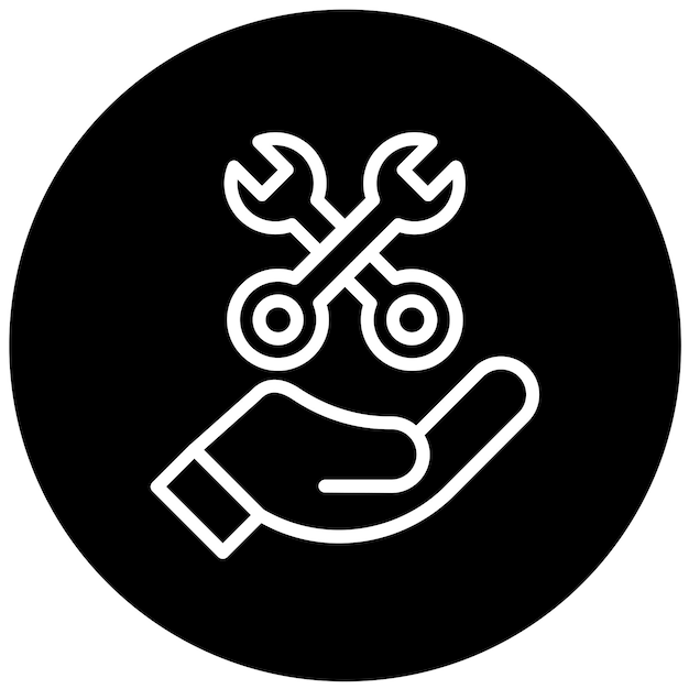 Diseño vectorial Estilo del icono de mantenimiento predictivo
