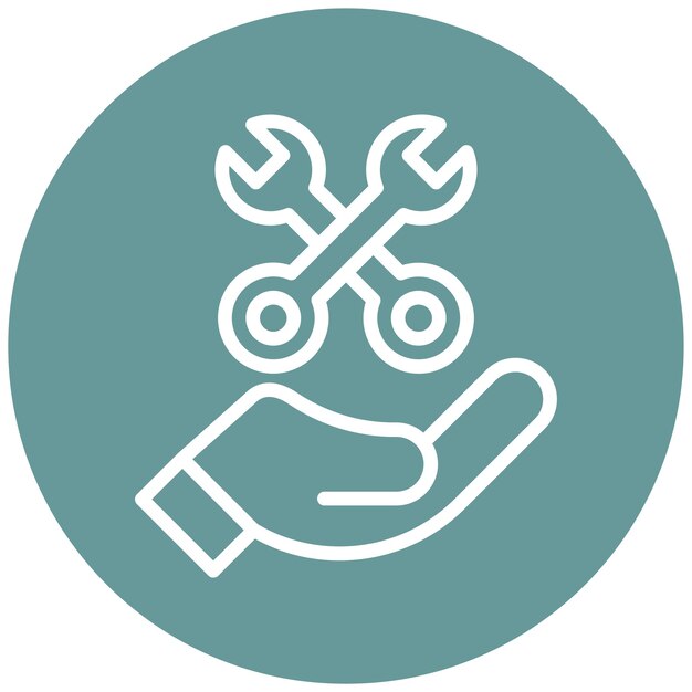 Diseño vectorial Estilo del icono de mantenimiento predictivo