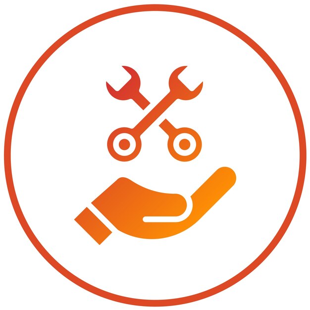 Diseño vectorial Estilo del icono de mantenimiento predictivo