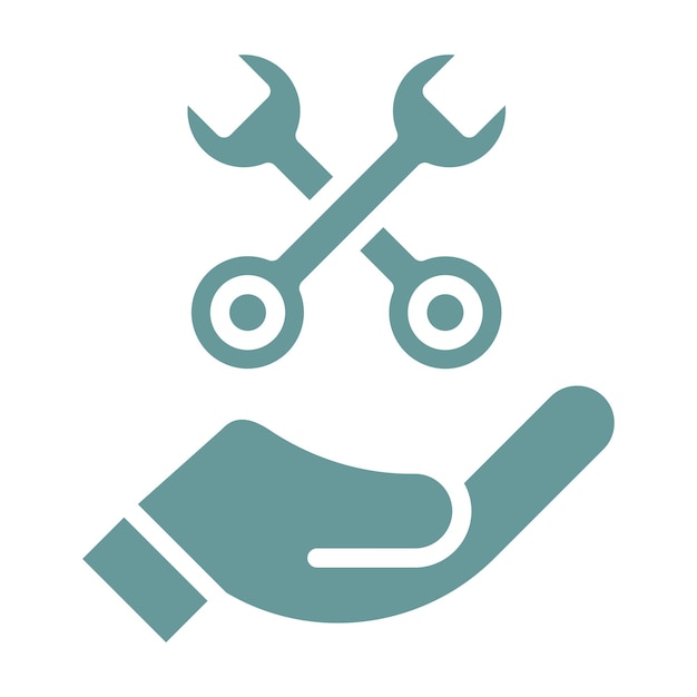 Diseño vectorial Estilo del icono de mantenimiento predictivo