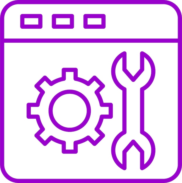 Diseño vectorial Estilo de icono de mantenimiento web