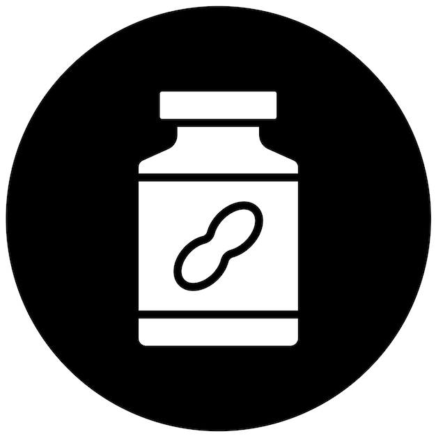 Diseño vectorial de estilo de icono de mantequilla de anacardo
