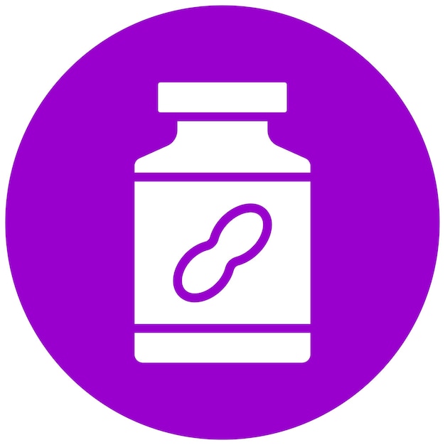Diseño vectorial de estilo de icono de mantequilla de anacardo