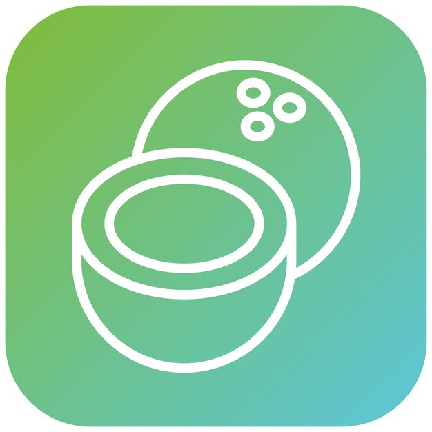 Diseño vectorial de estilo de icono de mantequilla de coco