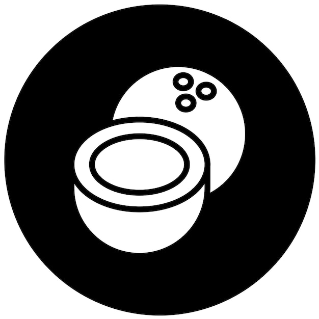 Diseño vectorial de estilo de icono de mantequilla de coco