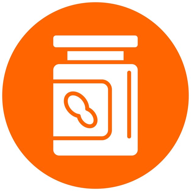Diseño vectorial de estilo de icono de mantequilla de maní
