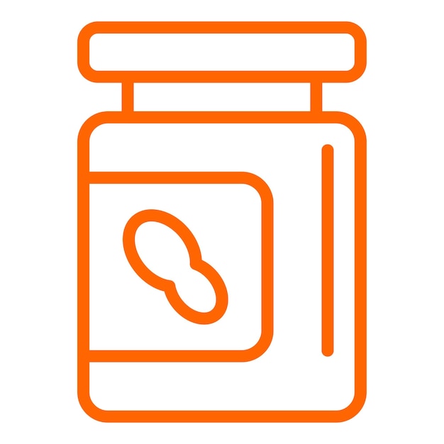 Diseño vectorial de estilo de icono de mantequilla de maní