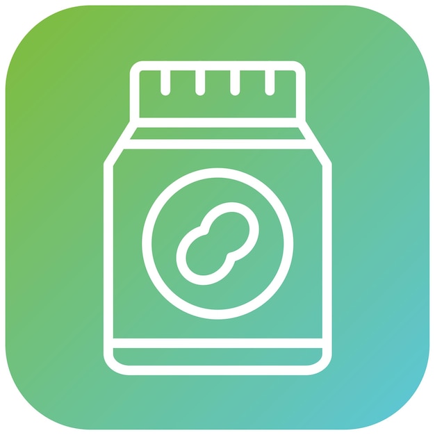 Diseño vectorial de estilo de icono de mantequilla de maní