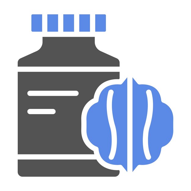 Diseño vectorial de estilo de icono de mantequilla de nuez