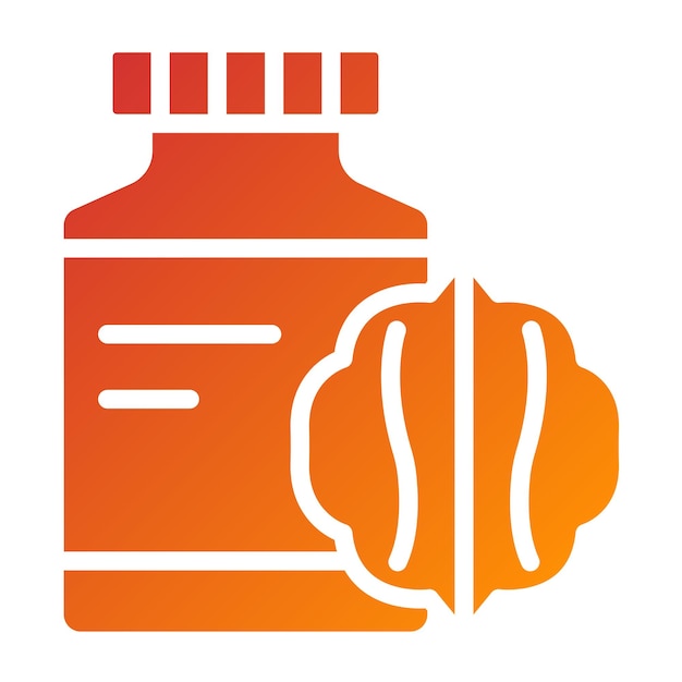 Diseño vectorial de estilo de icono de mantequilla de nuez