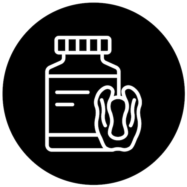 Diseño vectorial Estilo del icono de la mantequilla de pecan