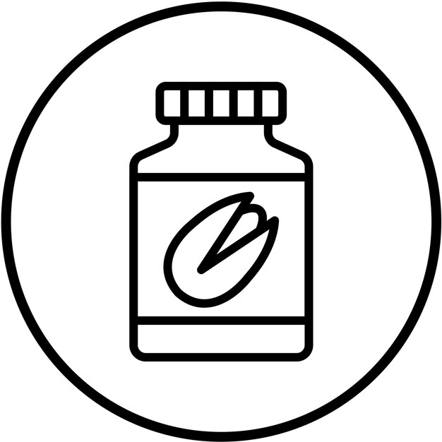Diseño vectorial de estilo de icono de mantequilla de pistacho