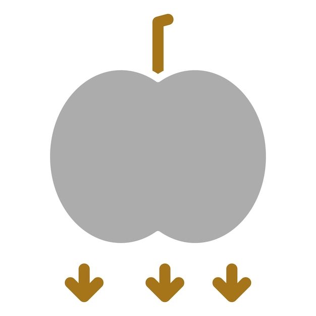Diseño vectorial de estilo de icono de manzana que cae