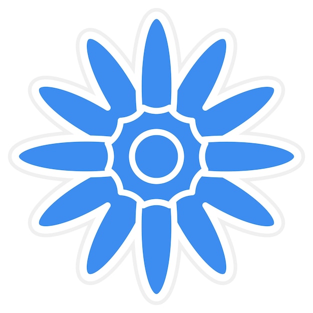 Diseño vectorial Estilo de icono de manzanilla