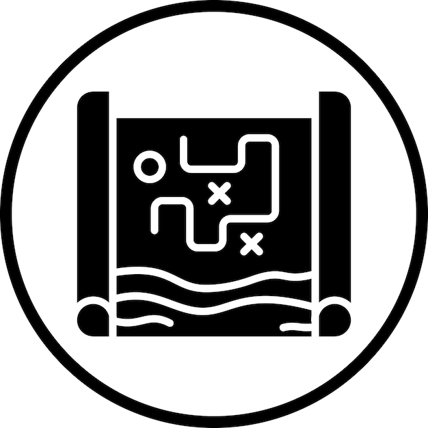 Diseño vectorial Estilo del icono del mapa del desierto