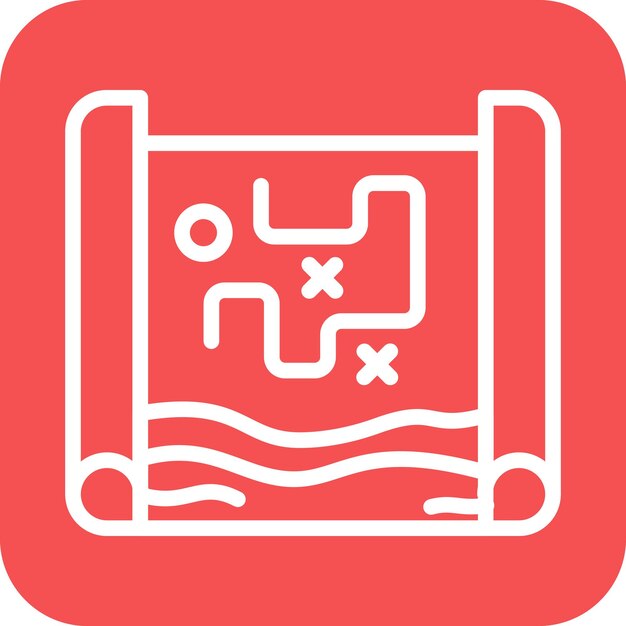 Diseño vectorial Estilo del icono del mapa del desierto