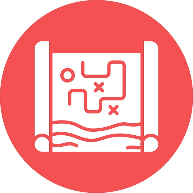Diseño vectorial Estilo del icono del mapa del desierto