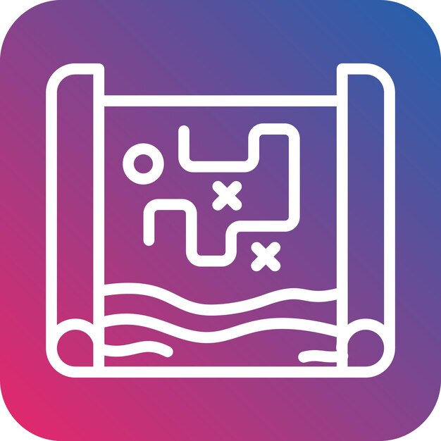 Diseño vectorial Estilo del icono del mapa del desierto