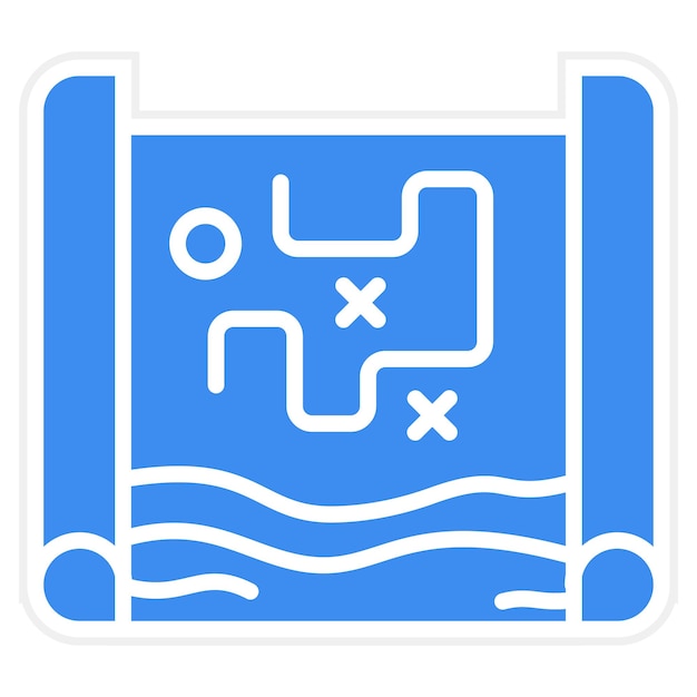 Diseño vectorial Estilo del icono del mapa del desierto