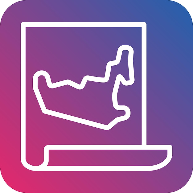 Diseño vectorial Estilo del icono del mapa de Dubai