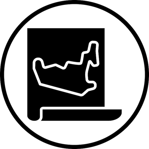 Diseño vectorial Estilo del icono del mapa de Dubai