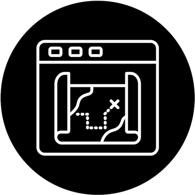 Diseño vectorial Estilo del icono del mapa del juego