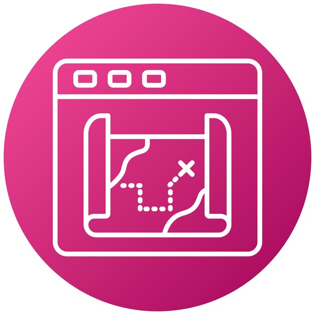 Diseño vectorial Estilo del icono del mapa del juego
