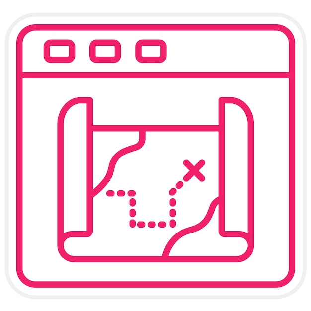 Diseño vectorial Estilo del icono del mapa del juego