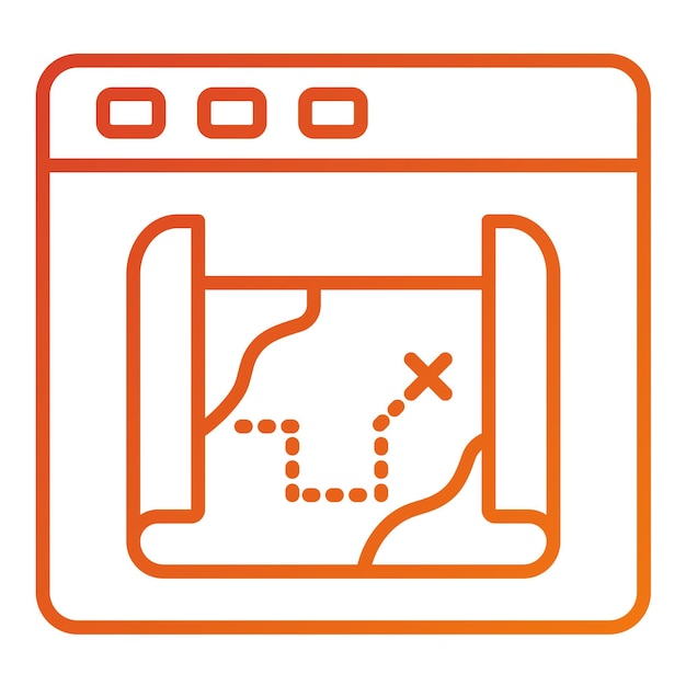 Diseño vectorial Estilo del icono del mapa del juego