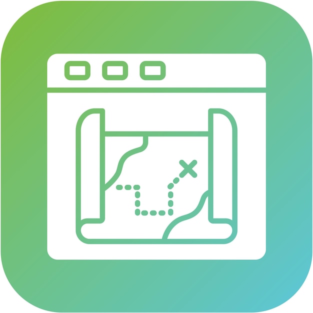 Diseño vectorial Estilo del icono del mapa del juego
