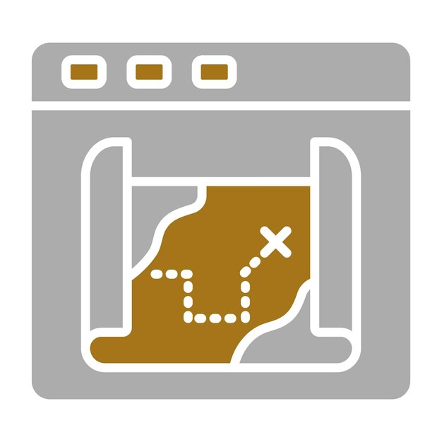 Diseño vectorial Estilo del icono del mapa del juego