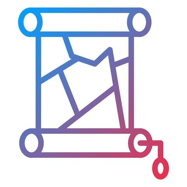 Diseño vectorial Estilo del icono del mapa de papel
