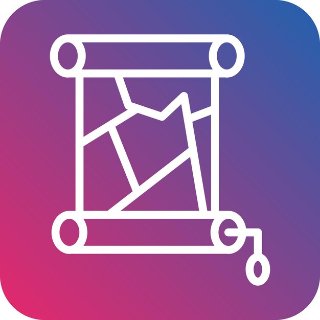 Diseño vectorial Estilo del icono del mapa de papel