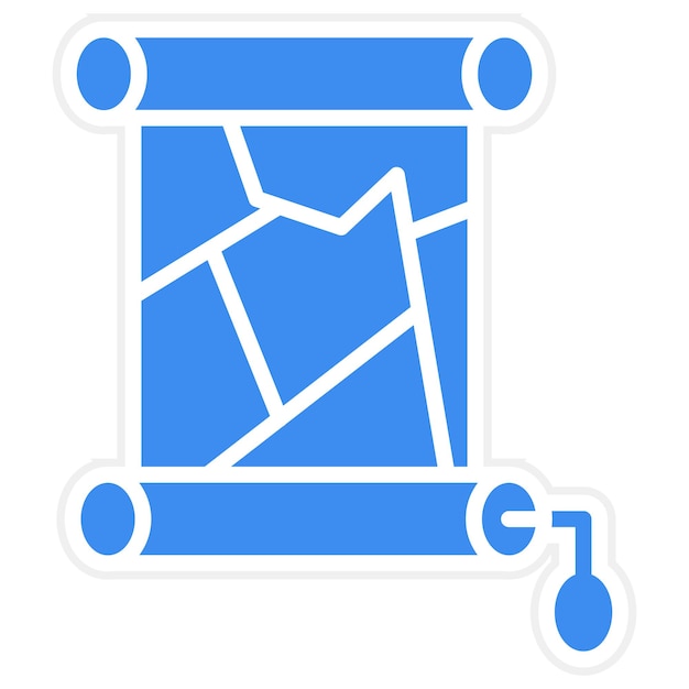 Diseño vectorial Estilo del icono del mapa de papel