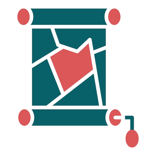 Diseño vectorial Estilo del icono del mapa de papel