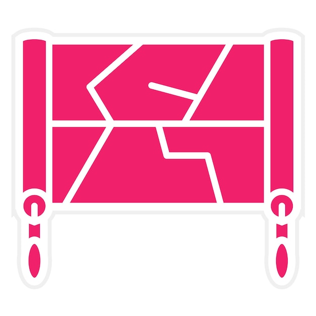 Diseño vectorial Estilo del icono del mapa de papel