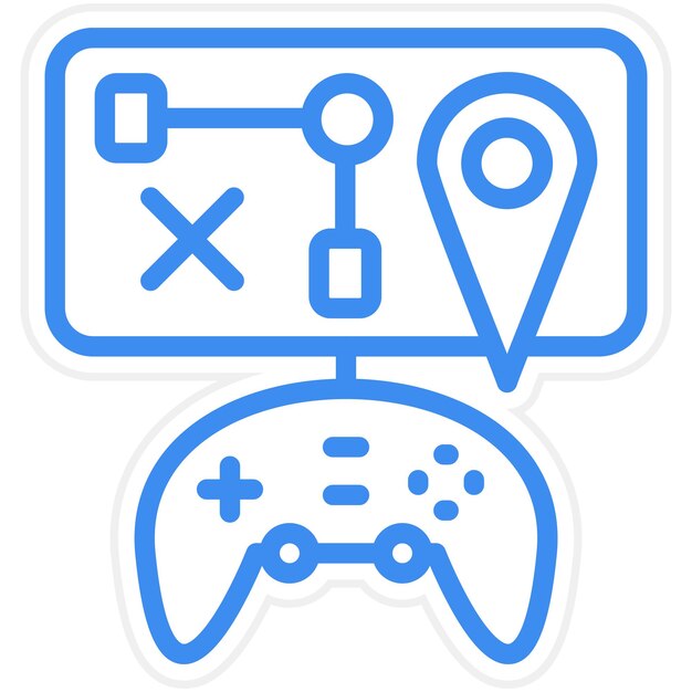 Diseño vectorial Estilo de icono de mapa personalizado