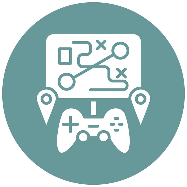 Diseño vectorial Estilo de icono de mapa personalizado