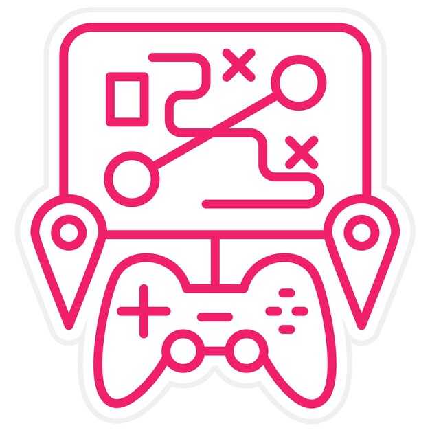 Diseño vectorial Estilo de icono de mapa personalizado