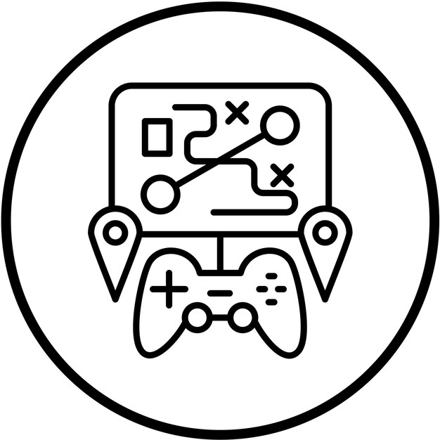 Diseño vectorial Estilo de icono de mapa personalizado