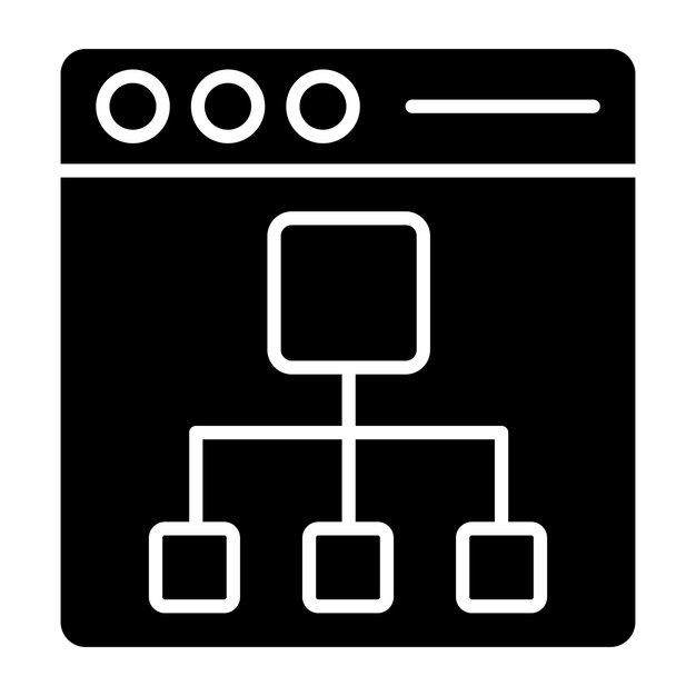 Diseño vectorial Estilo del icono del mapa del sitio