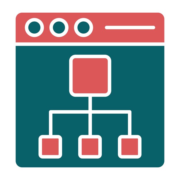 Diseño vectorial Estilo del icono del mapa del sitio