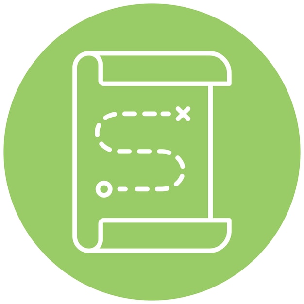 Diseño vectorial Estilo del icono del mapa del tesoro