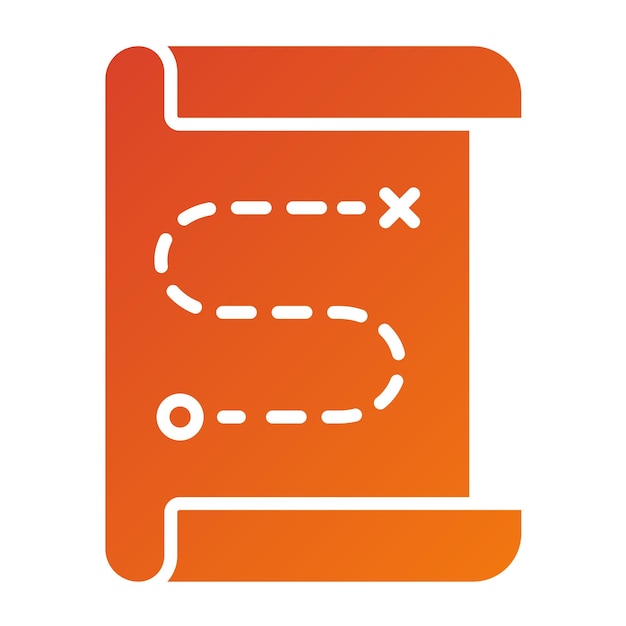 Diseño vectorial Estilo del icono del mapa del tesoro