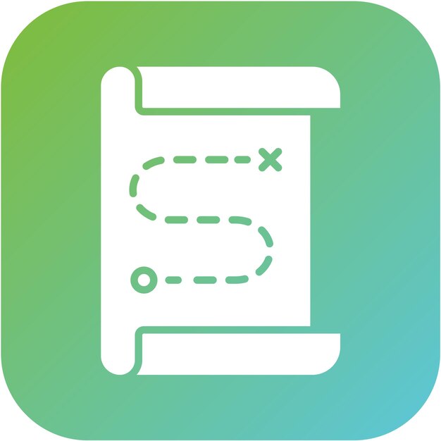 Diseño vectorial Estilo del icono del mapa del tesoro