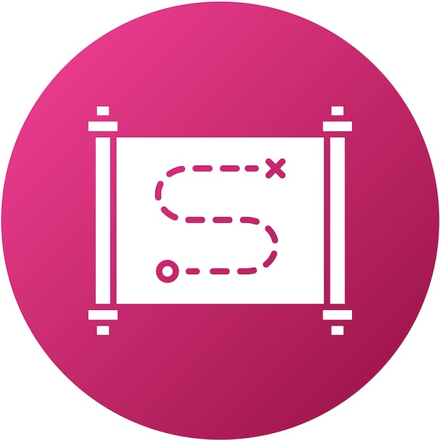 Diseño vectorial Estilo del icono del mapa del tesoro