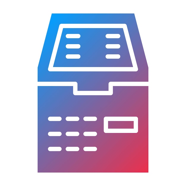 Diseño vectorial del estilo del icono de la máquina ATM
