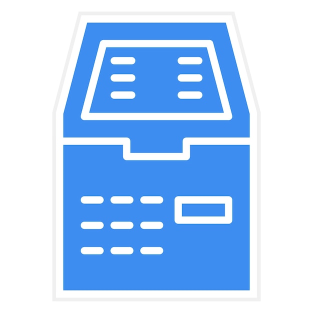 Diseño vectorial del estilo del icono de la máquina ATM